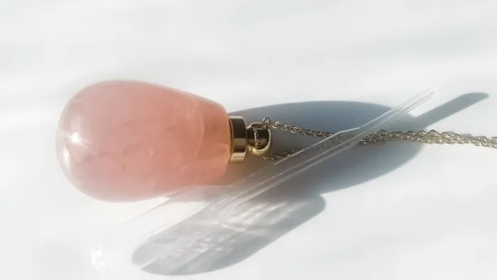 Necklaces HoopLa Style Gemstone Perfume Bottle Necklace Oval