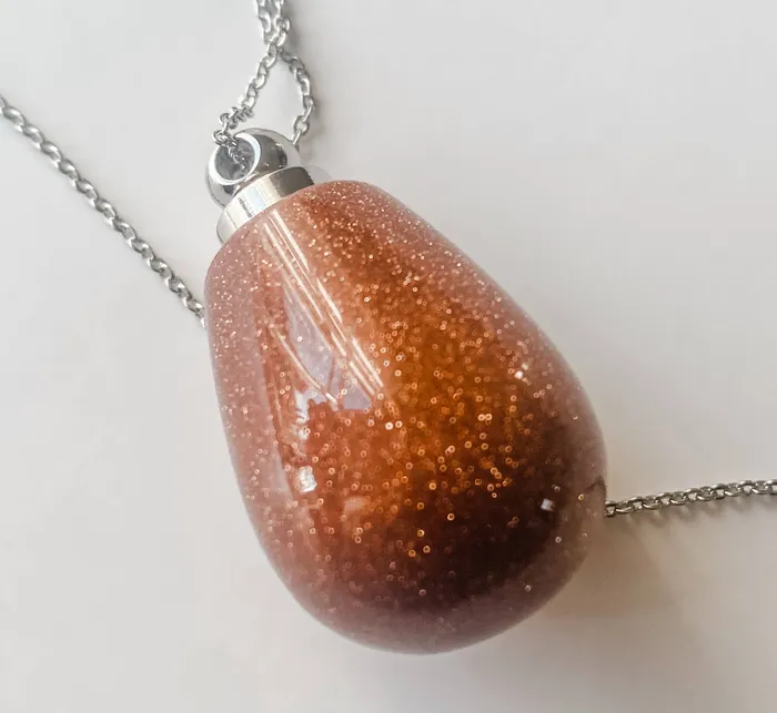 Necklaces HoopLa Style Gemstone Perfume Bottle Necklace Oval