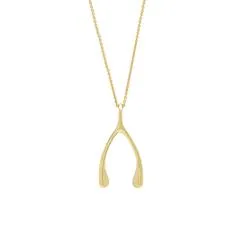 Necklaces Jennifer Meyer 18K YELLOW GOLD WISHBONE NECKLACE