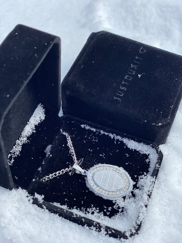 Necklaces JustDuaIt Iced Out Qalam Necklace Gold