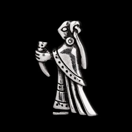 Necklaces Northan Viking Silver Small Viking Woman with Drinking Horn