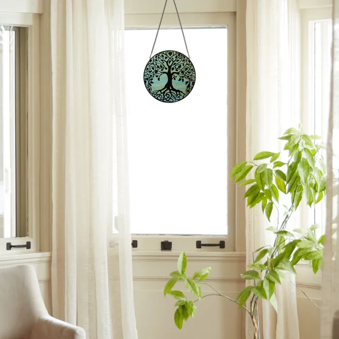 Necklaces River of Goods 10H Tree of Life Stained Glass Window Panel