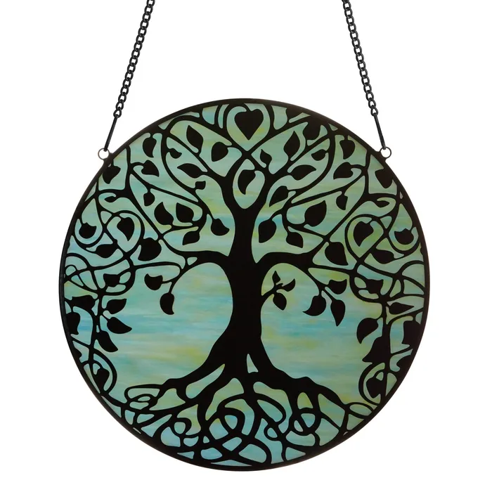 Necklaces River of Goods 10H Tree of Life Stained Glass Window Panel