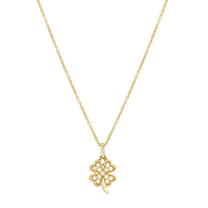 Necklaces The Private Room Fine Jewelry Clover Diamond Necklace