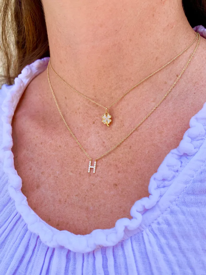 Necklaces The Private Room Fine Jewelry Clover Diamond Necklace
