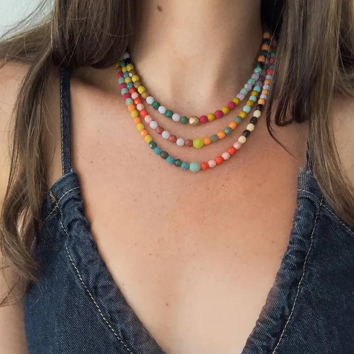 Nest Pretty Things Necklaces Adjustable Colorful Beaded Necklace With Tiny Tassel Nest Pretty Things Necklaces Adjustable Colorful Beaded Necklace With Tiny Tassel