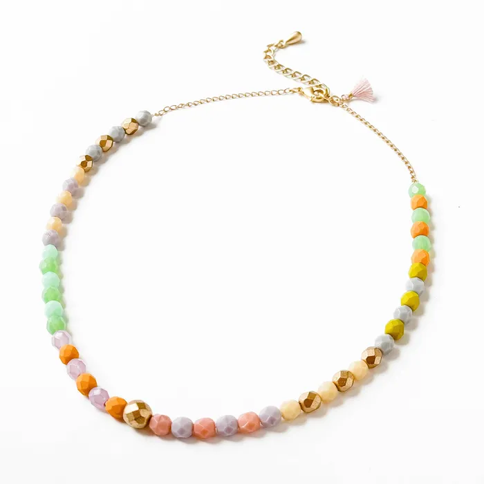 Nest Pretty Things Necklaces Adjustable Colorful Beaded Necklace With Tiny Tassel Nest Pretty Things Necklaces Adjustable Colorful Beaded Necklace With Tiny Tassel