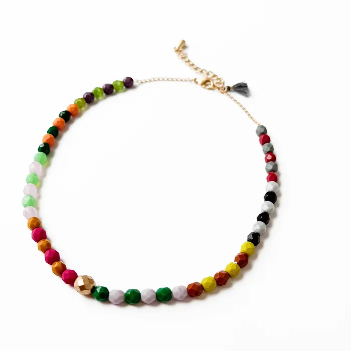 Nest Pretty Things Necklaces Adjustable Colorful Beaded Necklace With Tiny Tassel Nest Pretty Things Necklaces Adjustable Colorful Beaded Necklace With Tiny Tassel