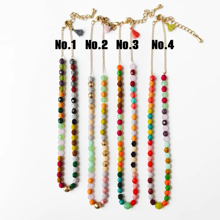 Nest Pretty Things Necklaces Adjustable Colorful Beaded Necklace With Tiny Tassel Nest Pretty Things Necklaces Adjustable Colorful Beaded Necklace With Tiny Tassel