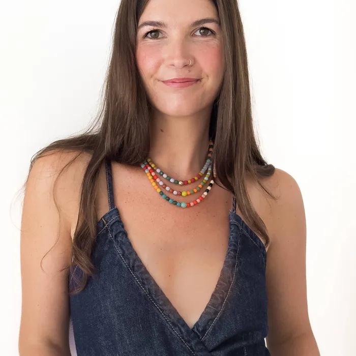 Nest Pretty Things Necklaces Adjustable Colorful Beaded Necklace With Tiny Tassel Nest Pretty Things Necklaces Adjustable Colorful Beaded Necklace With Tiny Tassel