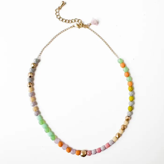 Nest Pretty Things Necklaces Adjustable Colorful Beaded Necklace With Tiny Tassel Nest Pretty Things Necklaces Adjustable Colorful Beaded Necklace With Tiny Tassel