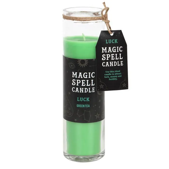 PACIFIC GIFTWARE Necklaces Luck Magic Spell Candle Green Tea Scent