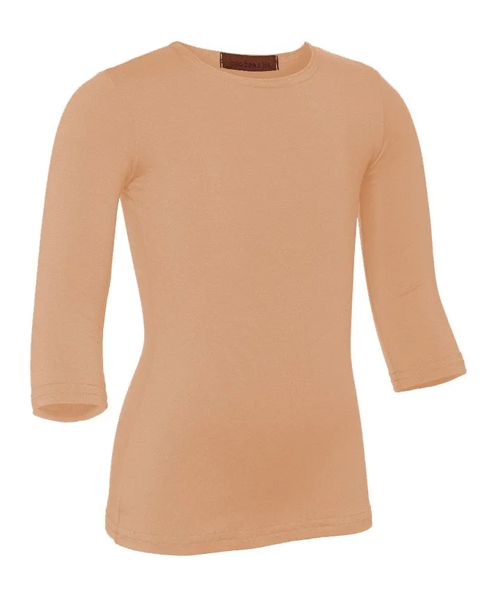 PBJ Girls Cotton 34 Sleeve Shell Salmon Pea Bee Jae Earrings