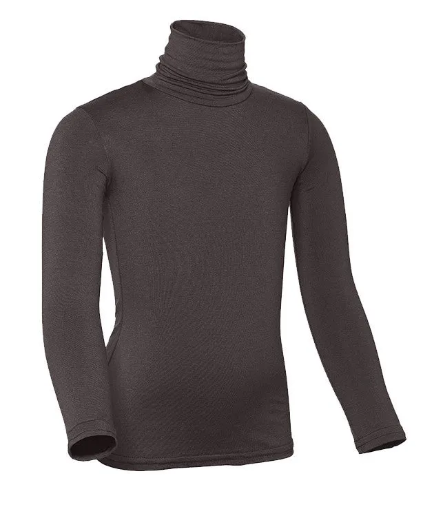 Pea Bee Jae Earrings PBJ Girls Modal Long Sleeve Turtleneck Gray
