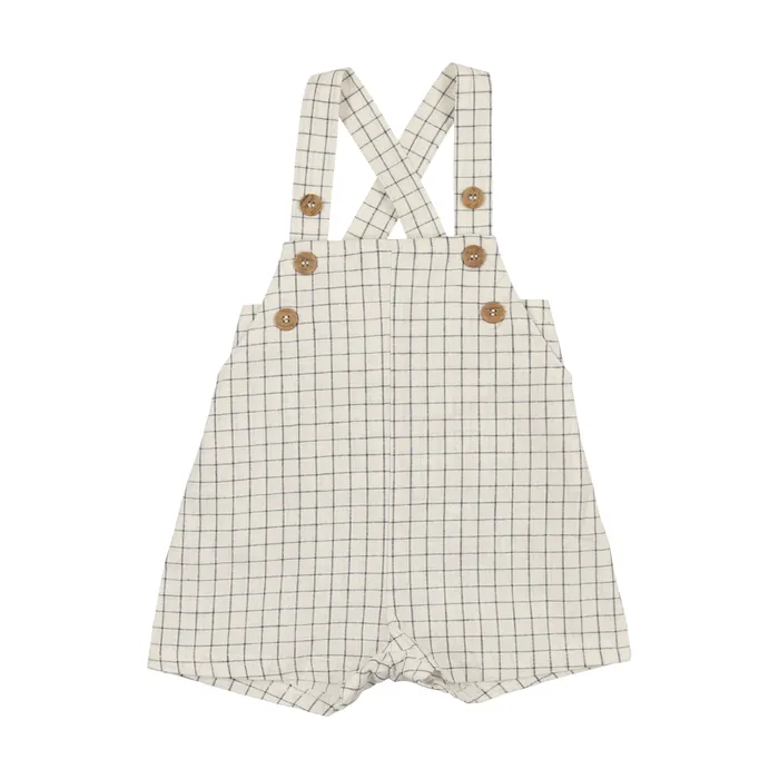 Rings Analogie Linen Overalls Blue Check Analogie