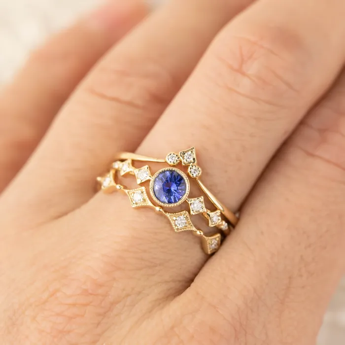 Rings Celeste Ring 45mm 040ct Blue Sapphire 14k Gold Envero Jewelry Rings Celeste Ring 45mm 040ct Blue Sapphire 14k Gold Envero Jewelry