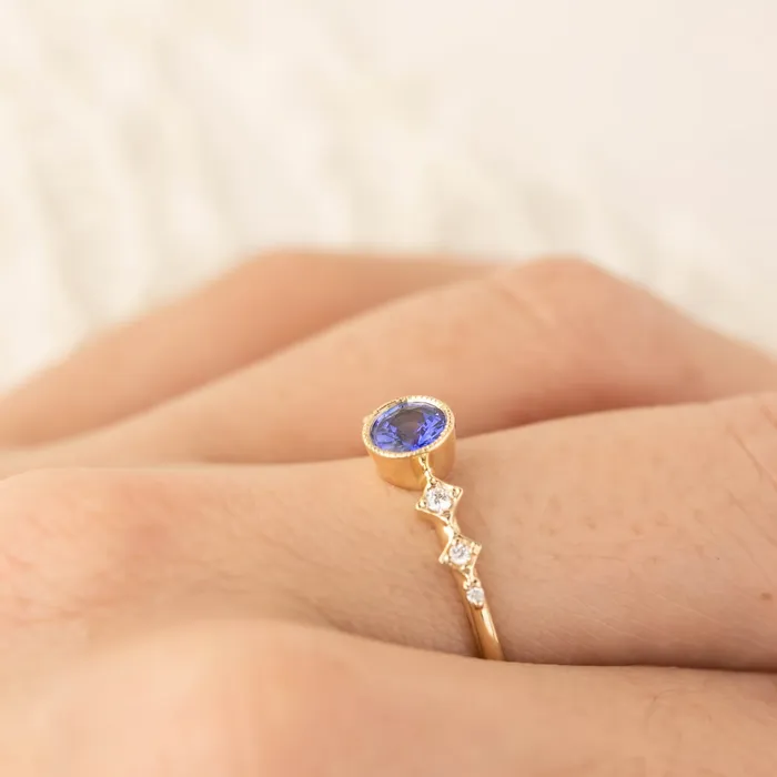 Rings Celeste Ring 45mm 040ct Blue Sapphire 14k Gold Envero Jewelry Rings Celeste Ring 45mm 040ct Blue Sapphire 14k Gold Envero Jewelry
