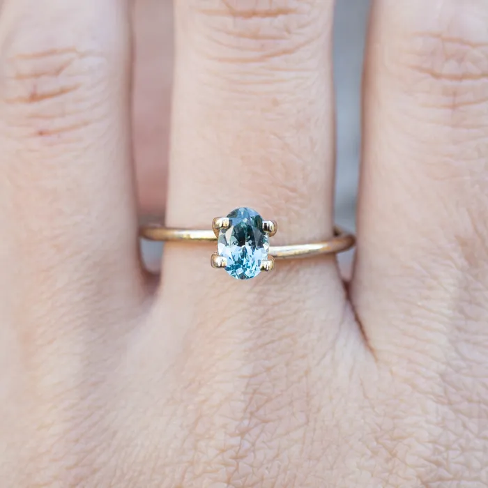 Rings Envero Jewelry 093ct Oval Cut Light Teal Blue Green Montana Sapphire Rings Envero Jewelry 093ct Oval Cut Light Teal Blue Green Montana Sapphire