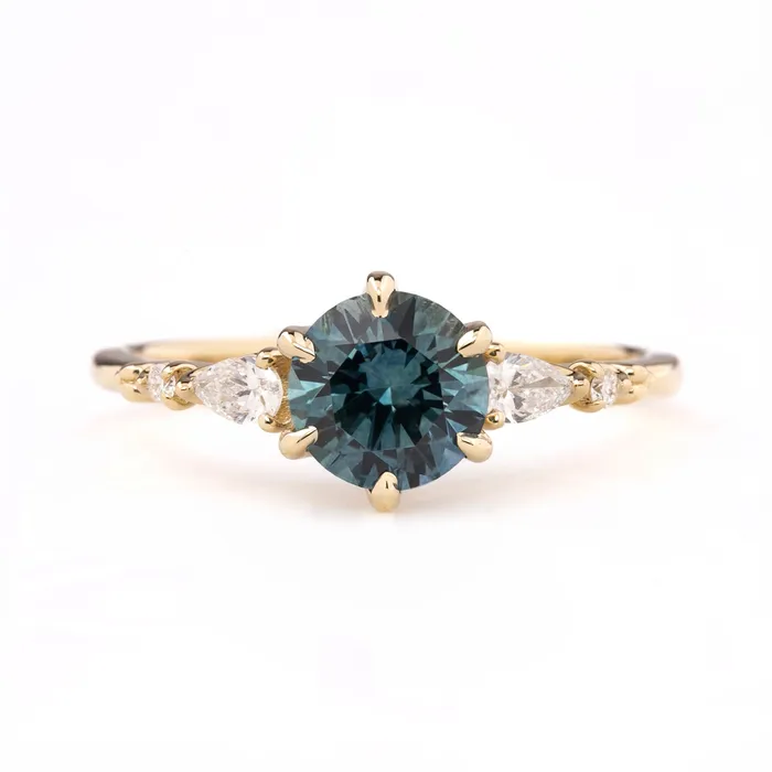 Rings Envero Jewelry Estel Fleur Petal Ring 130ct Teal Blue Montana Sapphire 14k Yellow Gold One of a kind Rings Envero Jewelry Estel Fleur Petal Ring 130ct Teal Blue Montana Sapphire 14k Yellow Gold One of a kind