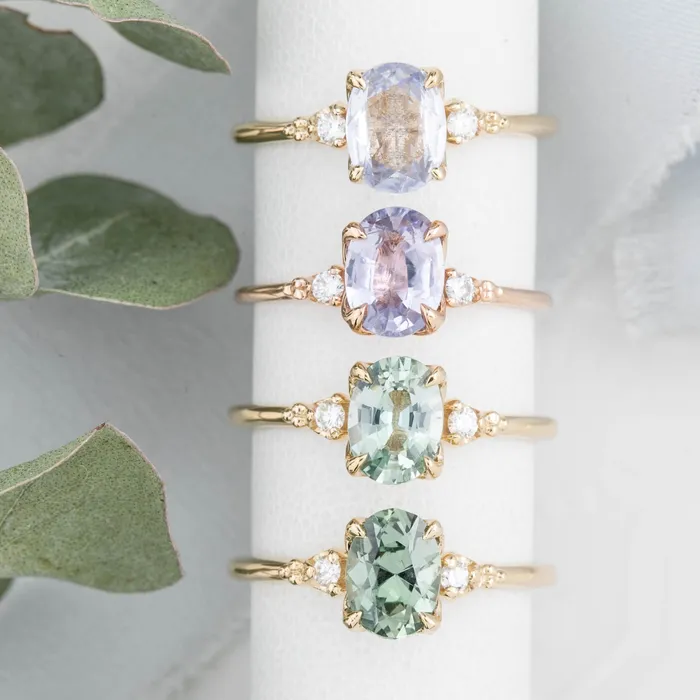 Rings Envero Jewelry Estel Ring 138ct Lavender Blue Unheated Oval Sapphire 14K Rose Gold One of a kind Rings Envero Jewelry Estel Ring 138ct Lavender Blue Unheated Oval Sapphire 14K Rose Gold One of a kind