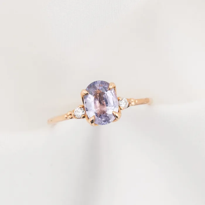 Rings Envero Jewelry Estel Ring 138ct Lavender Blue Unheated Oval Sapphire 14K Rose Gold One of a kind Rings Envero Jewelry Estel Ring 138ct Lavender Blue Unheated Oval Sapphire 14K Rose Gold One of a kind
