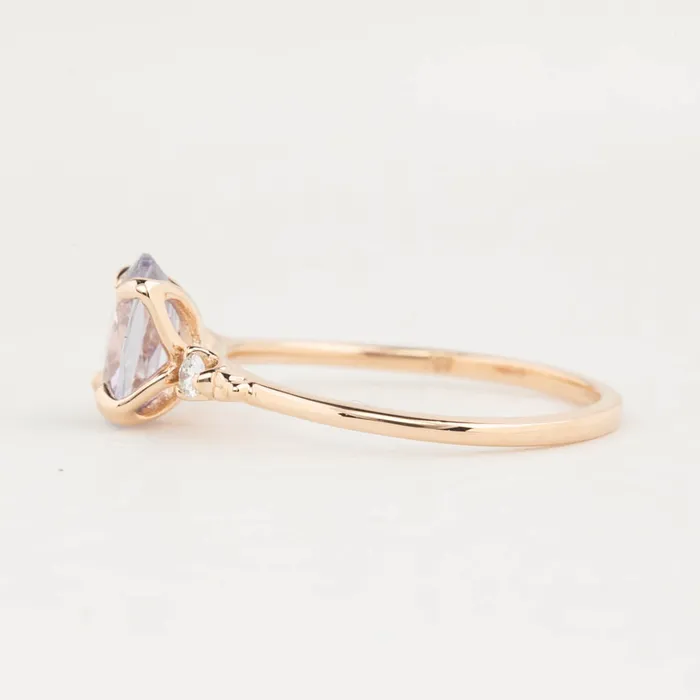 Rings Envero Jewelry Estel Ring 138ct Lavender Blue Unheated Oval Sapphire 14K Rose Gold One of a kind Rings Envero Jewelry Estel Ring 138ct Lavender Blue Unheated Oval Sapphire 14K Rose Gold One of a kind