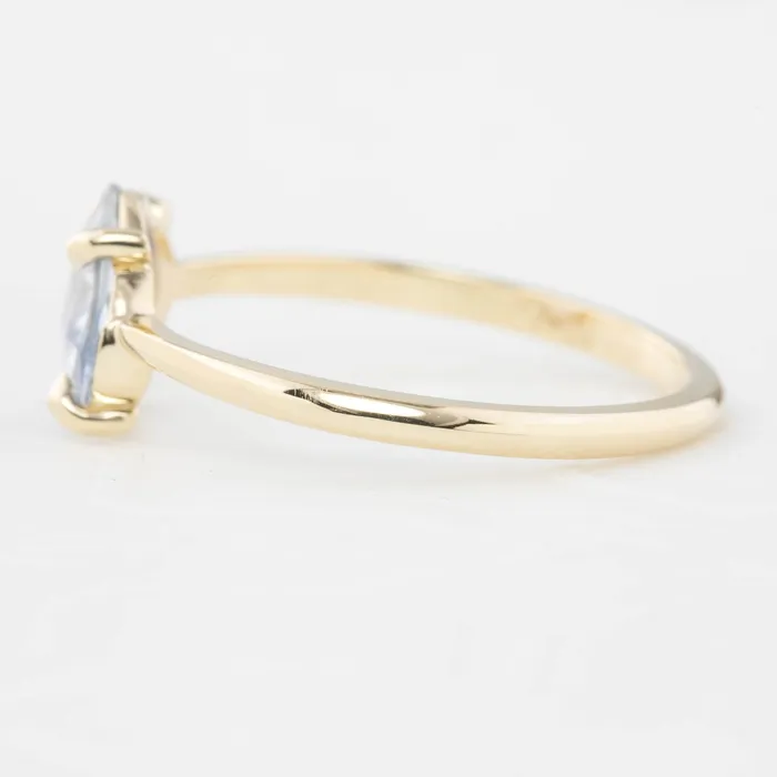 Rings Envero Jewelry Lisa Ring 118ct Unheated Organic Cut Light Blue Sapphire One of a kind