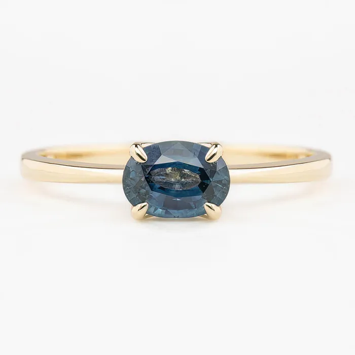 Rings Envero Jewelry Sara Ring 086ct Teal Blue Oval Montana Sapphire 14K Yellow Gold One of a kind Rings Envero Jewelry Sara Ring 086ct Teal Blue Oval Montana Sapphire 14K Yellow Gold One of a kind