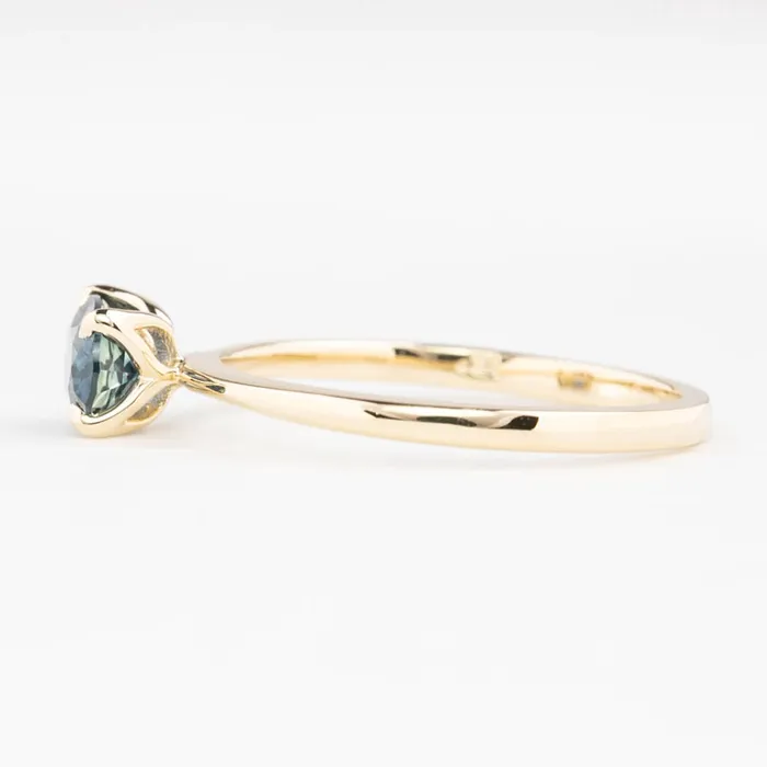 Rings Envero Jewelry Sara Ring 086ct Teal Blue Oval Montana Sapphire 14K Yellow Gold One of a kind Rings Envero Jewelry Sara Ring 086ct Teal Blue Oval Montana Sapphire 14K Yellow Gold One of a kind