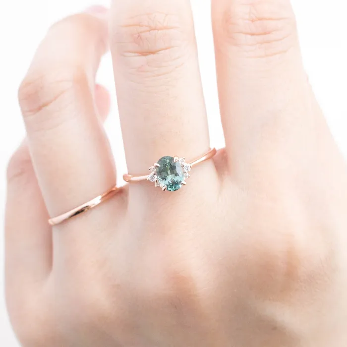 Rings Lena Ring 088ct Montana Green Sapphire 14k Rose Gold One of a kind Envero Jewelry Rings Lena Ring 088ct Montana Green Sapphire 14k Rose Gold One of a kind Envero Jewelry
