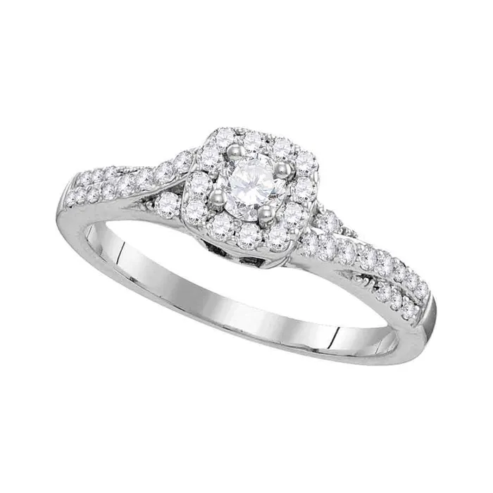 Rings mayamila 10kt White Gold Womens Round Diamond Solitaire Bridal Wedding Engagement Ring 12 Cttw Rings mayamila 10kt White Gold Womens Round Diamond Solitaire Bridal Wedding Engagement Ring 12 Cttw
