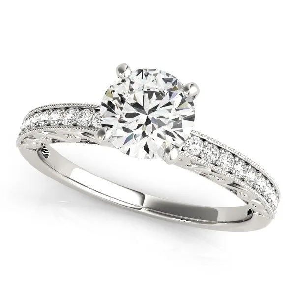 Rings MayaMila 14k White Gold Antique Style Diamond Engagement Ring 1 18 cttw Rings MayaMila 14k White Gold Antique Style Diamond Engagement Ring 1 18 cttw