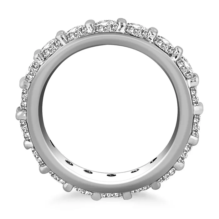 Rings MayaMila 14k White Gold Round Cut Diamond Eternity Ring
