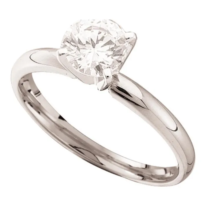 Rings mayamila 14kt White Gold Womens Round Diamond Solitaire Bridal Wedding Engagement Ring 16 Cttw Rings mayamila 14kt White Gold Womens Round Diamond Solitaire Bridal Wedding Engagement Ring 16 Cttw