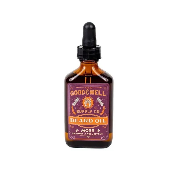 Rings Mens Beard Grooming Oil Oakmoss Sage and Citrus Good Well Supply Co