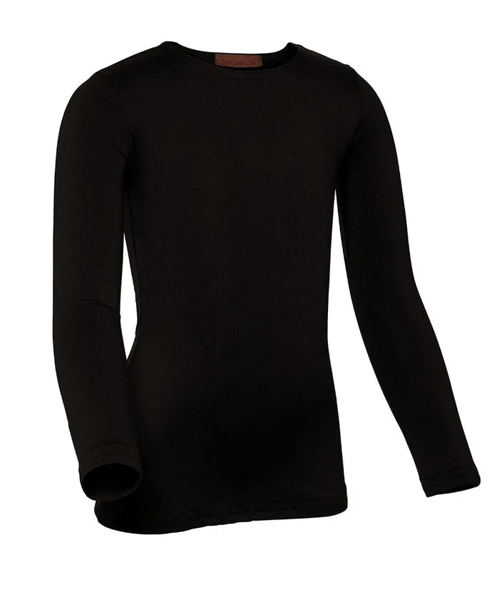 Rings PBJ Girls Lycra Long Sleeve Shell Black Pea Bee Jae