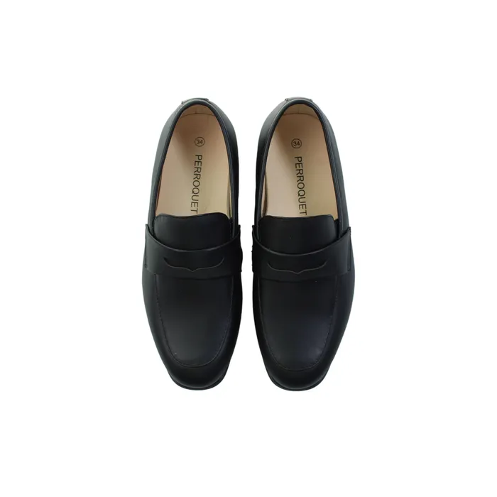 Rings Perroquet Shoes Perroquet Shoes Leather Hard Penny Loafers Black