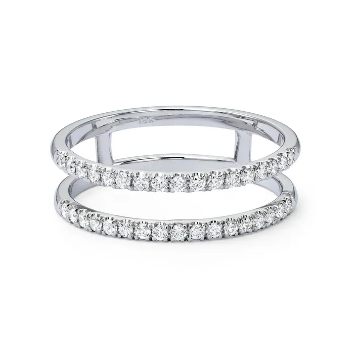 Rings Tapered Double Band Diamond Ring The Private Room Fine Jewelry