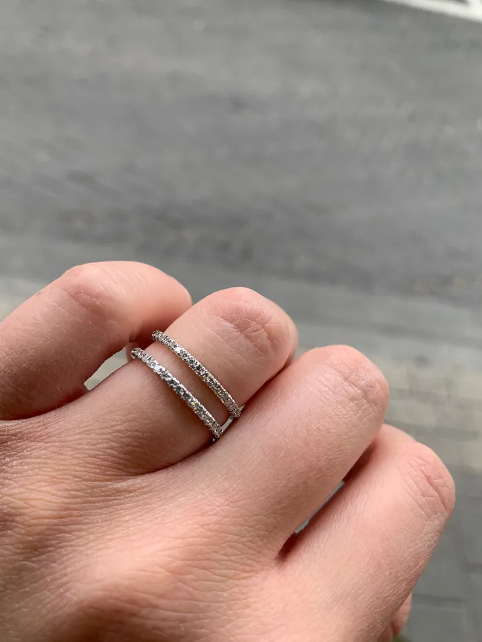 Rings Tapered Double Band Diamond Ring The Private Room Fine Jewelry