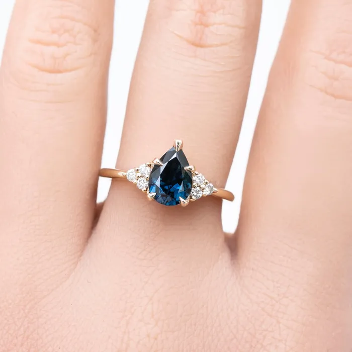 Rings Teresa Ring 137ct Deep Teal Blue Queensland Sapphire 14k Yellow Gold One of a kind Envero Jewelry Rings Teresa Ring 137ct Deep Teal Blue Queensland Sapphire 14k Yellow Gold One of a kind Envero Jewelry