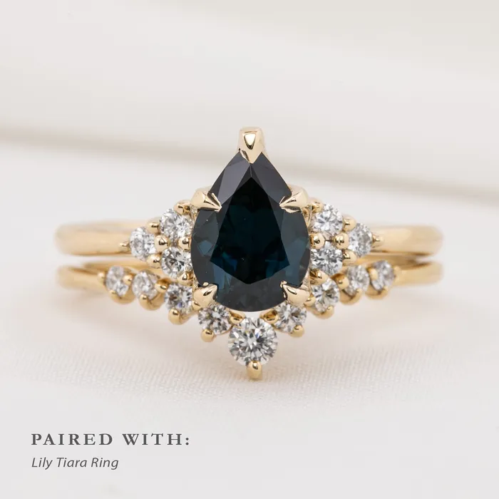 Rings Teresa Ring 137ct Deep Teal Blue Queensland Sapphire 14k Yellow Gold One of a kind Envero Jewelry Rings Teresa Ring 137ct Deep Teal Blue Queensland Sapphire 14k Yellow Gold One of a kind Envero Jewelry