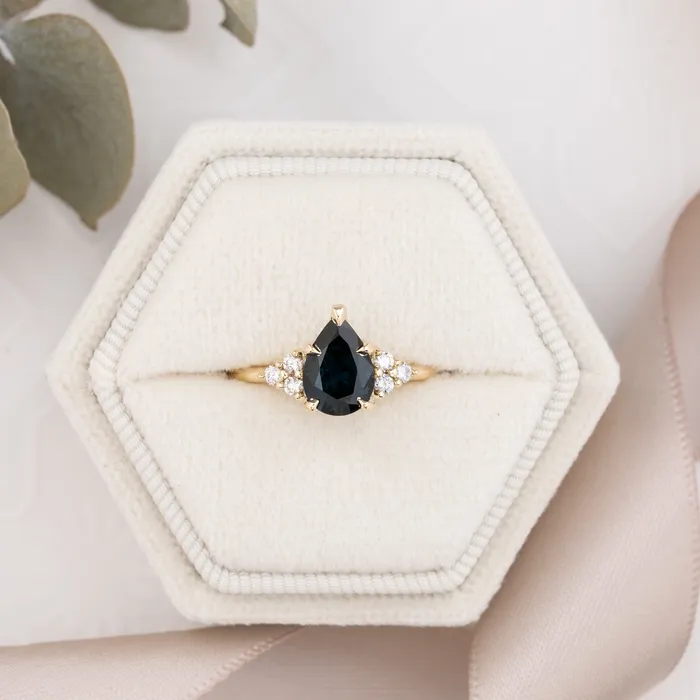 Rings Teresa Ring 137ct Deep Teal Blue Queensland Sapphire 14k Yellow Gold One of a kind Envero Jewelry Rings Teresa Ring 137ct Deep Teal Blue Queensland Sapphire 14k Yellow Gold One of a kind Envero Jewelry