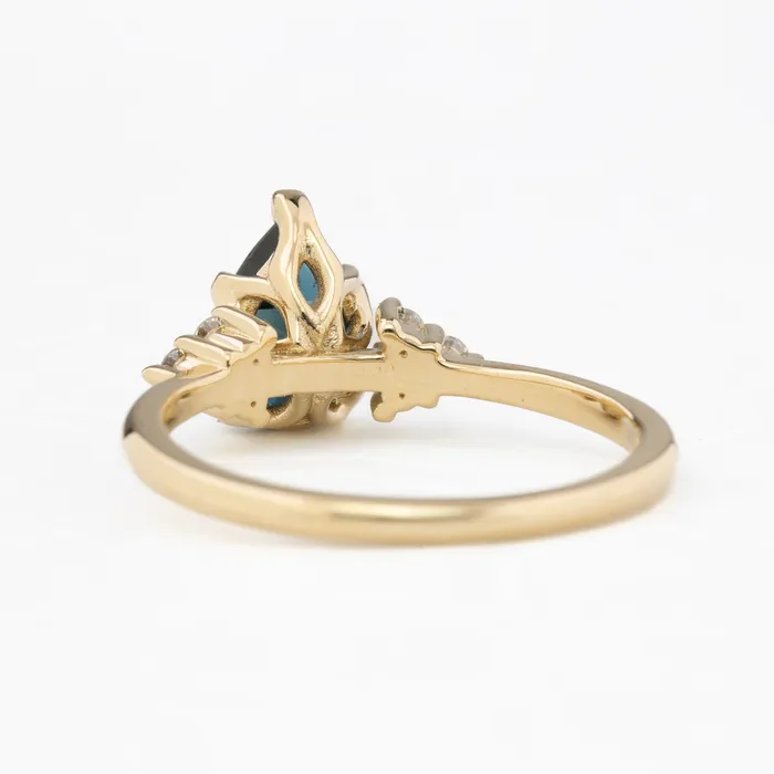 Rings Teresa Ring 137ct Deep Teal Blue Queensland Sapphire 14k Yellow Gold One of a kind Envero Jewelry Rings Teresa Ring 137ct Deep Teal Blue Queensland Sapphire 14k Yellow Gold One of a kind Envero Jewelry