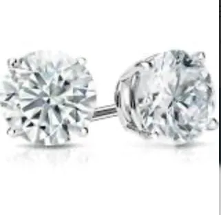 SE6100G64W STUD EARRINGS 14K WHITE GOLD D50TW GemsOne Earrings
