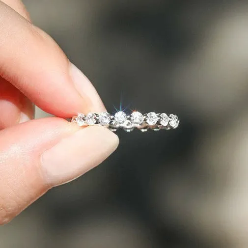 shine of diamond Rings Sale Simple Yellow Gold Full Eternity Wedding Band In Sterling Silver shine of diamond Rings Sale Simple Yellow Gold Full Eternity Wedding Band In Sterling Silver