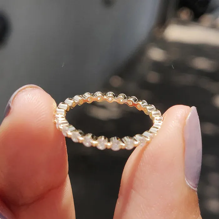 shine of diamond Rings Sale Simple Yellow Gold Full Eternity Wedding Band In Sterling Silver shine of diamond Rings Sale Simple Yellow Gold Full Eternity Wedding Band In Sterling Silver