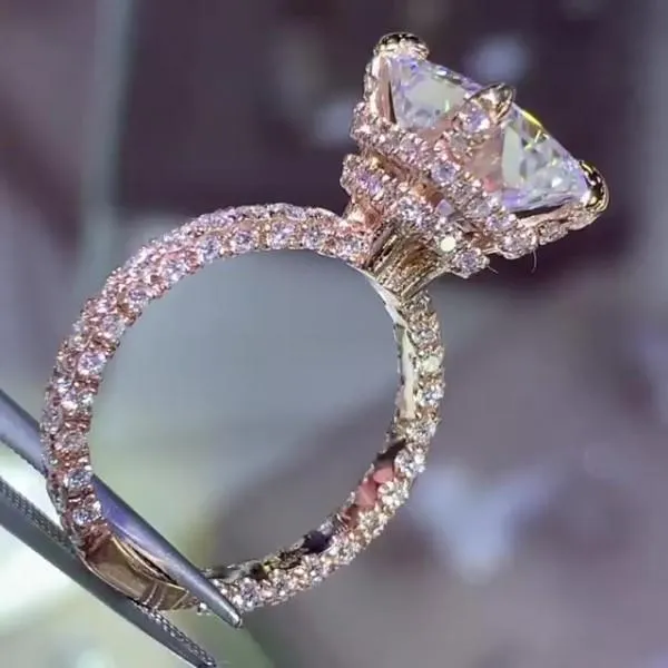 Shineofdiamond Rings Radiant Cut Double Under Halo Sterling Silver Engagement Ring Shineofdiamond Rings Radiant Cut Double Under Halo Sterling Silver Engagement Ring