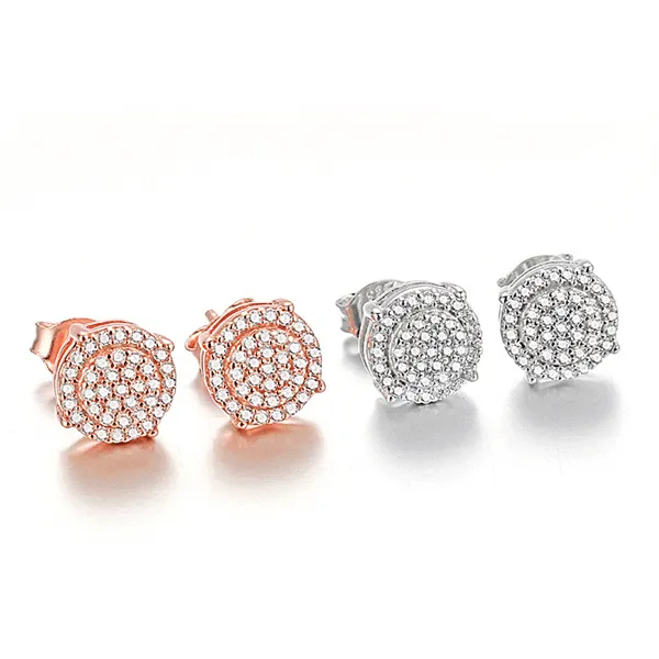 Shineofidamond Earrings Classic Pave Sterling Silver Stud Earrings Shineofidamond Earrings Classic Pave Sterling Silver Stud Earrings