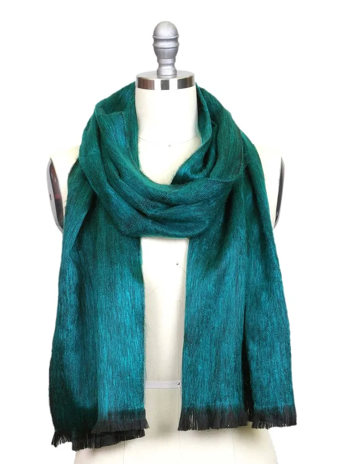 Shupaca Alpaca Alpaca Scarf Emerald Earrings