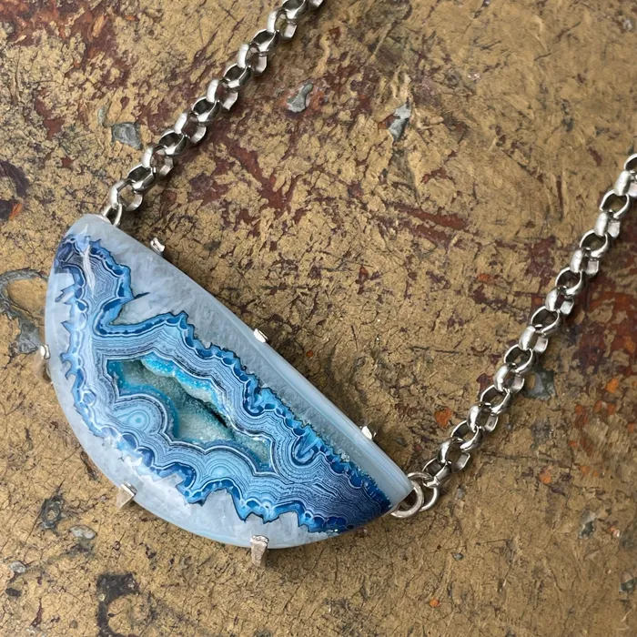 Silver Moon Alchemy Necklaces Sterling and Druzy Necklace